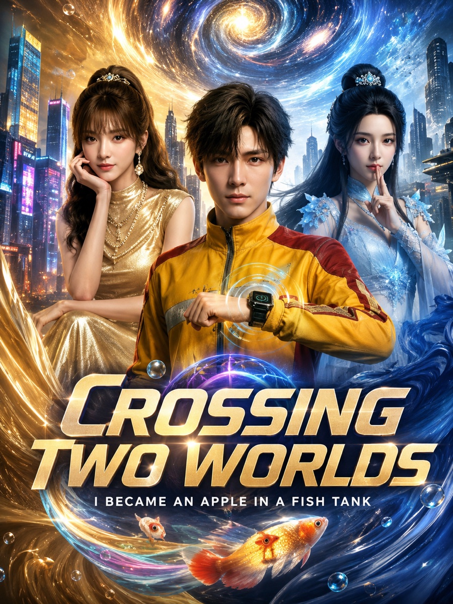 Crossing Two Worlds fantasy animation poster